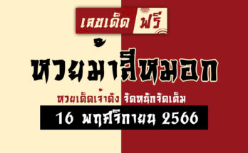 หวยม้าสีหมอก 16 11 66