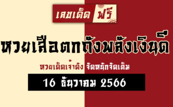 หวยเสือตกถังพลังเงินดี