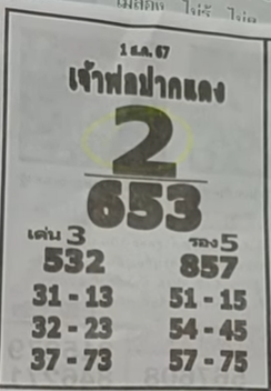 หวยเจ้าพ่อปากแดง 1/8/67