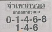 หวยจ่าเขากรวด 1/10/67
