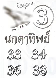 หวยนกตาทิพย์ 1/10/67