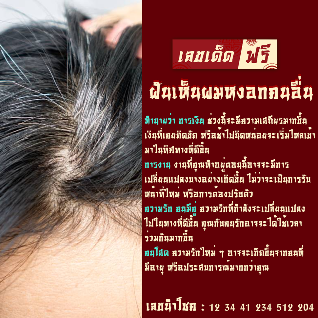 ฝันเห็นผมหงอกคนอื่น