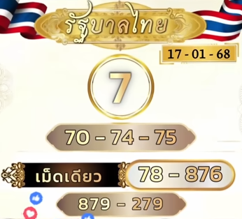 หวยเจ๊ฟองเบียร์ 17/1/68