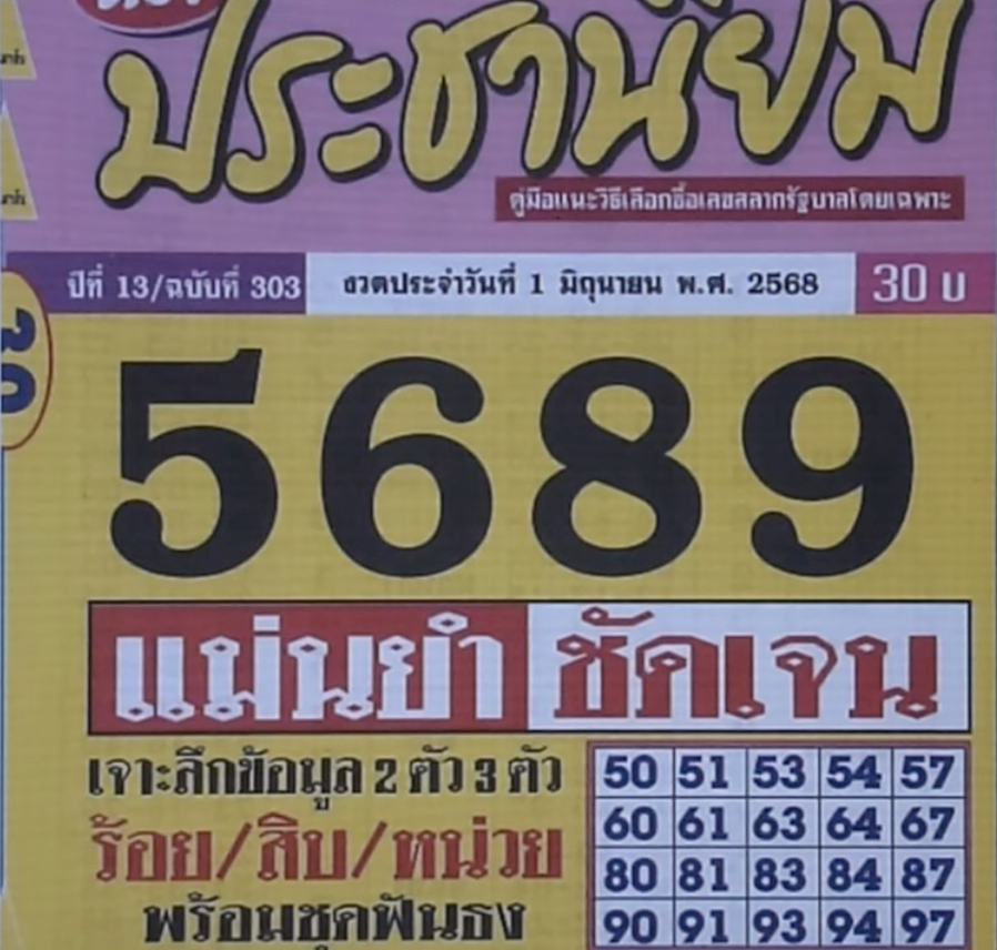 หวยประชานิยม 1/6/68